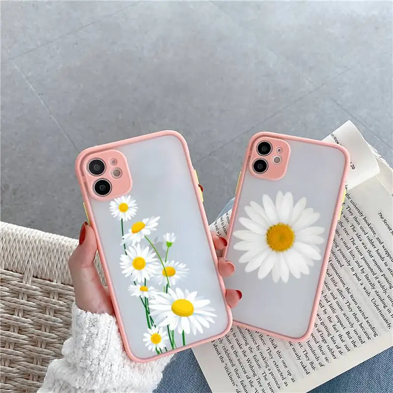Flower daisy Phone Case Pink matte transparent For iPhone 7 8 x xs xr 11 12 pro plus max mini Clear Funda 
Flower daisy Phone Case Pink matte transparent For iPhone 7 8 x xs xr 11 12 pro plus max mini Clear Funda