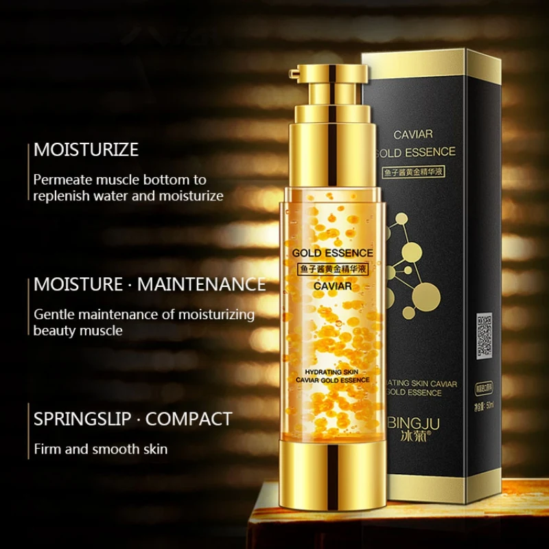 Caviar Gold Essence Moisturizing Firming Skin Smooth Fine Lines Anti-wrinkle Anti-aging Serum
Caviar Gold Essence Moisturizing Firming Skin Smooth Fine Lines Anti-wrinkle Anti-aging Serum