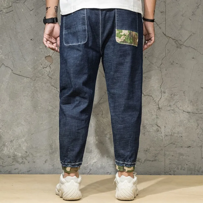 Harajuka Loose Casual Plus Size Drawstring Waist Mens Denim Pants Camouflage Printed Stretch Ankle Length Male Harem Trousers
Harajuka Loose Casual Plus Size Drawstring Waist Mens Denim Pants Camouflage Printed Stretch Ankle Length Male Harem Trousers