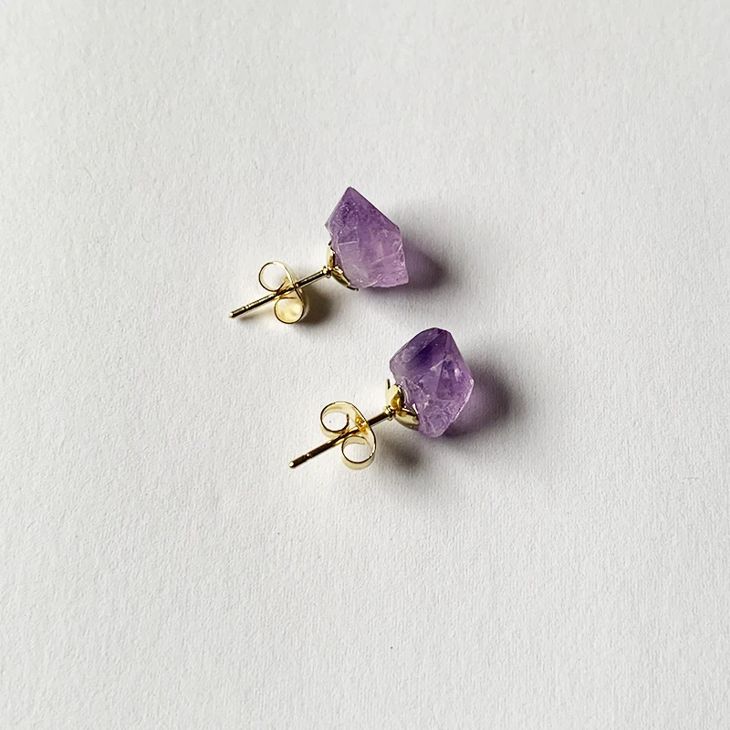 Natural Rough Stone Earrings Amethyst Irregular Crushed Stone Earrings Simple Fashion Earrings
Natural Rough Stone Earrings Amethyst Irregular Crushed Stone Earrings Simple Fashion Earrings