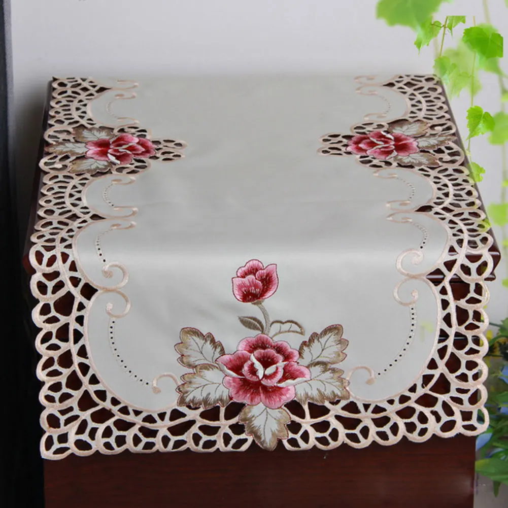 Embroidered Lace Tablecloth Rectangular Tablecloth Country Style Floral Table Mat Decor for Kitchen Dining Party 40*85cm
Embroidered Lace Tablecloth Rectangular Tablecloth Country Style Floral Table Mat Decor for Kitchen Dining Party 40*85cm