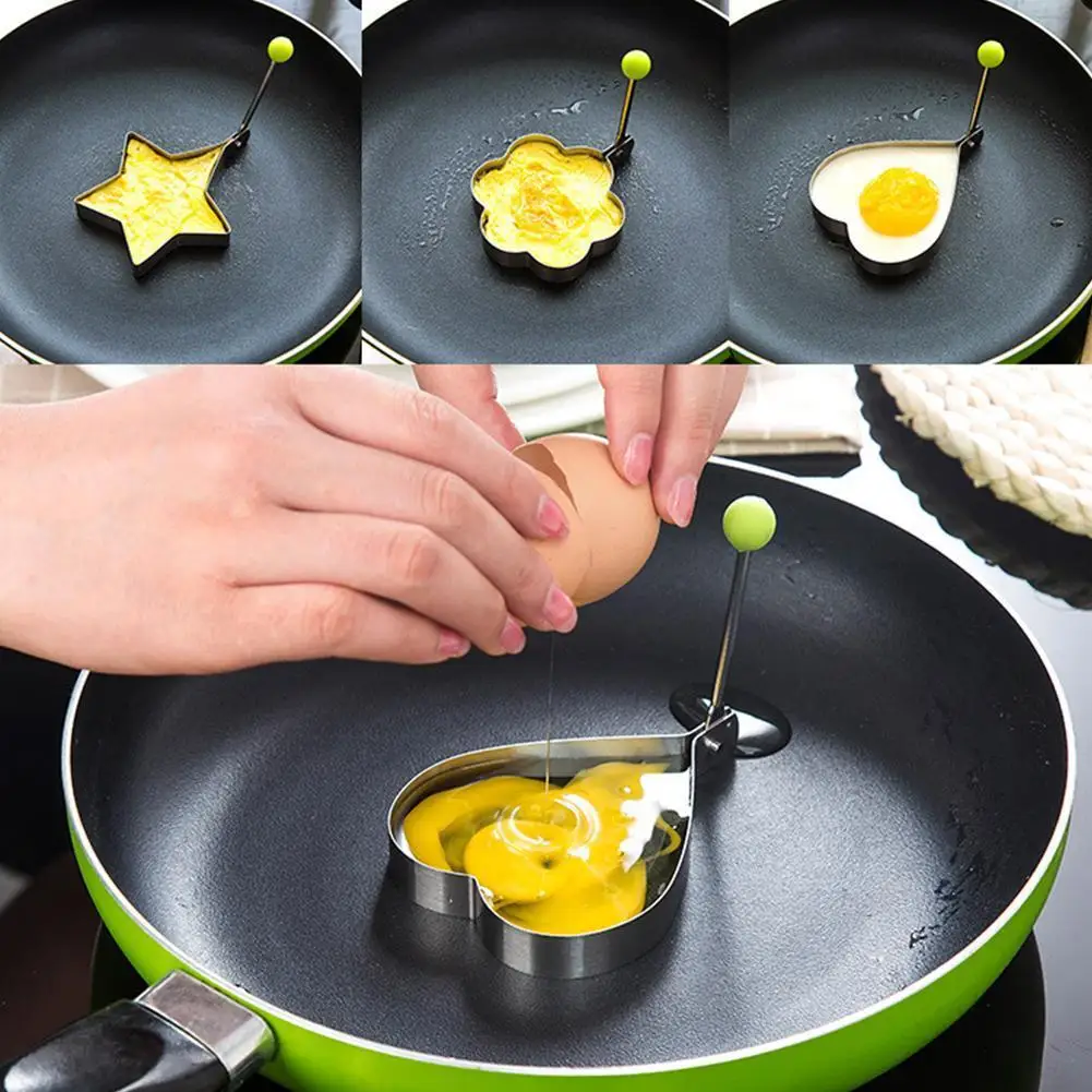 Steel Fried Egg Pancake Shaper Omelette Mold Cooking Rings Accessories U3E3 Gadget Mould Tools Kitchen Egg Frying D5X4 
Steel Fried Egg Pancake Shaper Omelette Mold Cooking Rings Accessories U3E3 Gadget Mould Tools Kitchen Egg Frying D5X4
