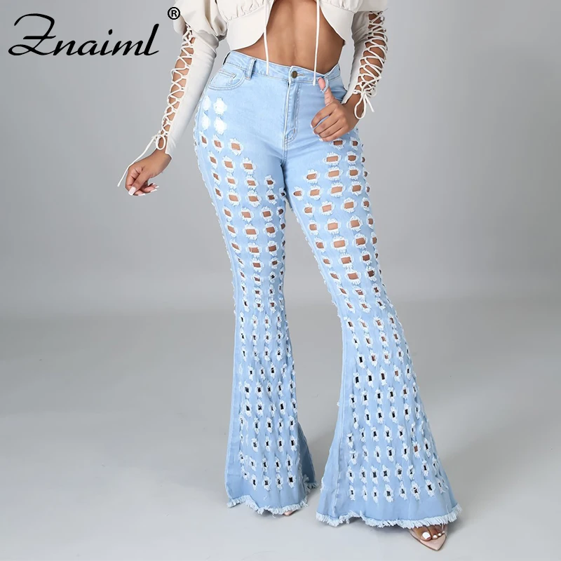 Znaiml Streetwear High Waist Hole Women's Fashion Blue Jeans Girls Flare Pants Trousers Female Jean Femme Denim Bagge Mom Jeans
Znaiml Streetwear High Waist Hole Women's Fashion Blue Jeans Girls Flare Pants Trousers Female Jean Femme Denim Bagge Mom Jeans