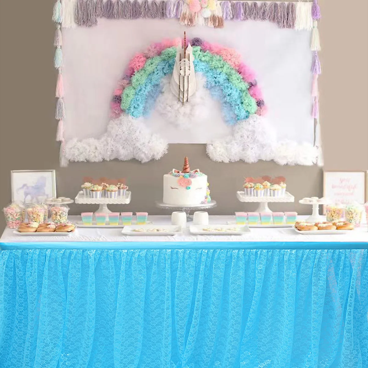 Baby Shower Decorations Tablecloth Lace Table Skirt Sweet Table Decoration Halloween Christmas Birthday Party Wedding Home Decor
Baby Shower Decorations Tablecloth Lace Table Skirt Sweet Table Decoration Halloween Christmas Birthday Party Wedding Home Decor