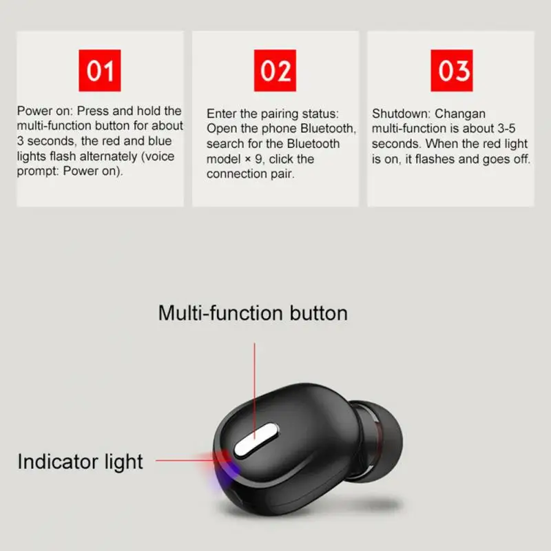 Mini X9 Wireless Bluetooth 5.0 Earphone Headphone Sport Gaming Headset With Mic Handsfree Stereo Earbuds For Xiaomi All Phones
Mini X9 Wireless Bluetooth 5.0 Earphone Headphone Sport Gaming Headset With Mic Handsfree Stereo Earbuds For Xiaomi All Phones