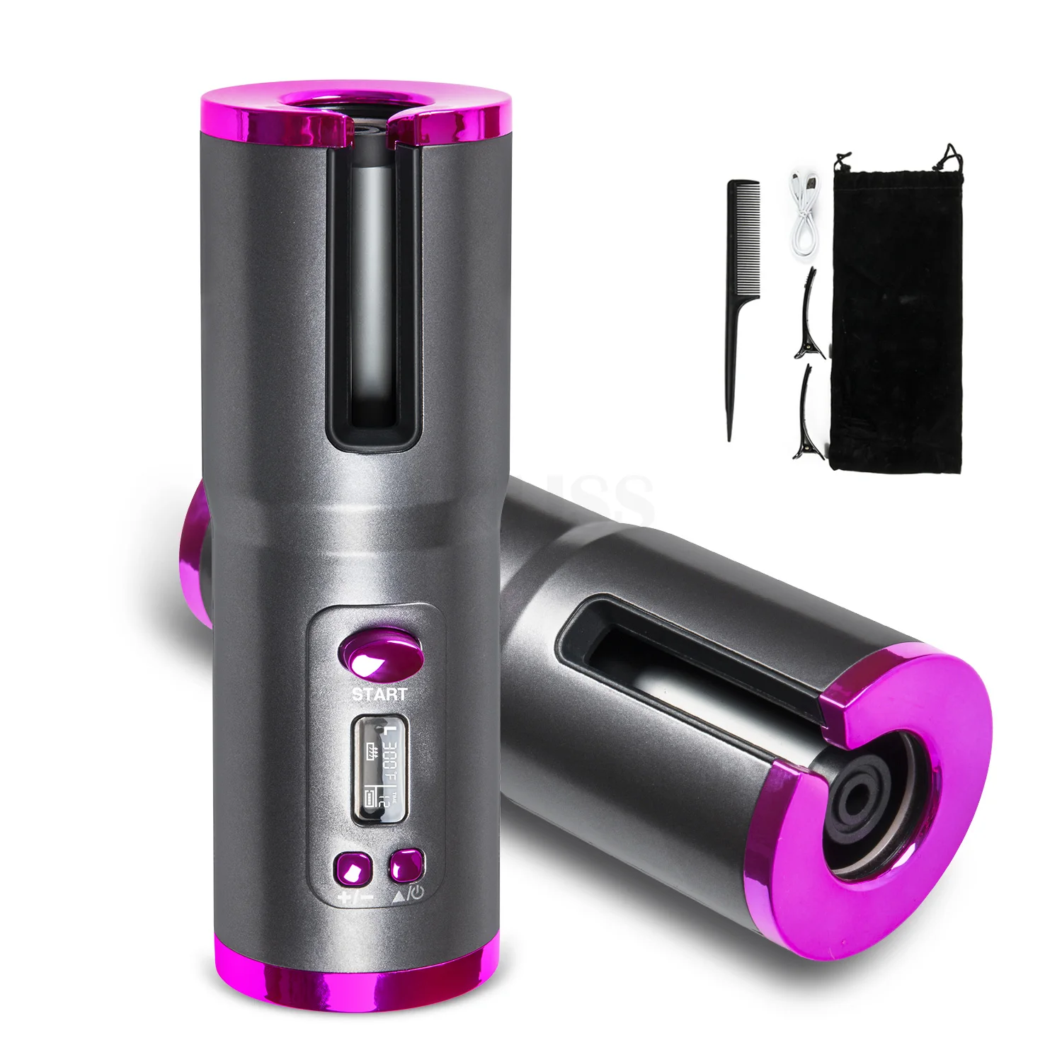 Wireless Automatic Rotating Hair Curler Ceramic Coating Curling Iron Protable Hair Waver Wand Corrugation Hair Styling Tools
Wireless Automatic Rotating Hair Curler Ceramic Coating Curling Iron Protable Hair Waver Wand Corrugation Hair Styling Tools