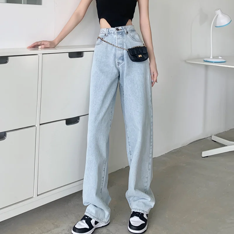 Light Color Jeans Women's Straight Tube Loose 2021 New High Waist Slim Ground Wide Leg Pants
Light Color Jeans Women's Straight Tube Loose 2021 New High Waist Slim Ground Wide Leg Pants