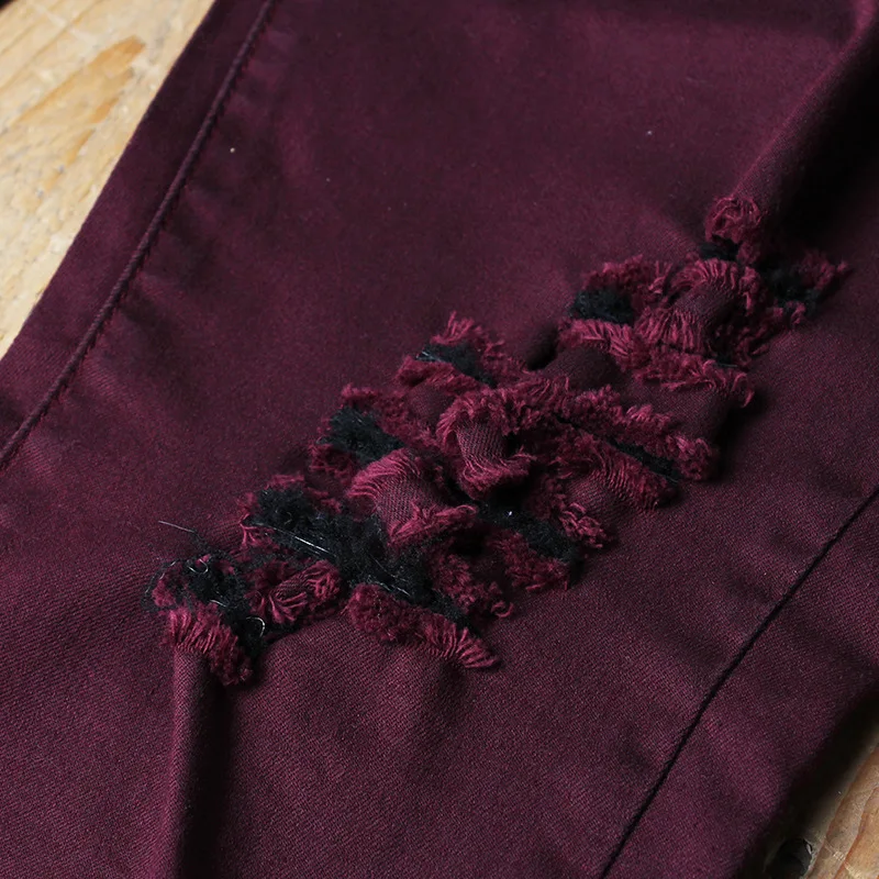 popular mendicant hole personality show feet tall waist elastic cultivate morality pants color height pants big yards
popular mendicant hole personality show feet tall waist elastic cultivate morality pants color height pants big yards