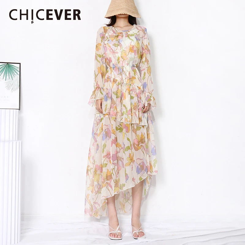 Женское асимметричное платье CHICEVER, винтажное платье с круглым вырезом и рукавами-колокольчиками, осеннее платье с высокой талией и принтом
Женское асимметричное платье CHICEVER, винтажное платье с круглым вырезом и рукавами-колокольчиками, осеннее платье с высокой талией и принтом