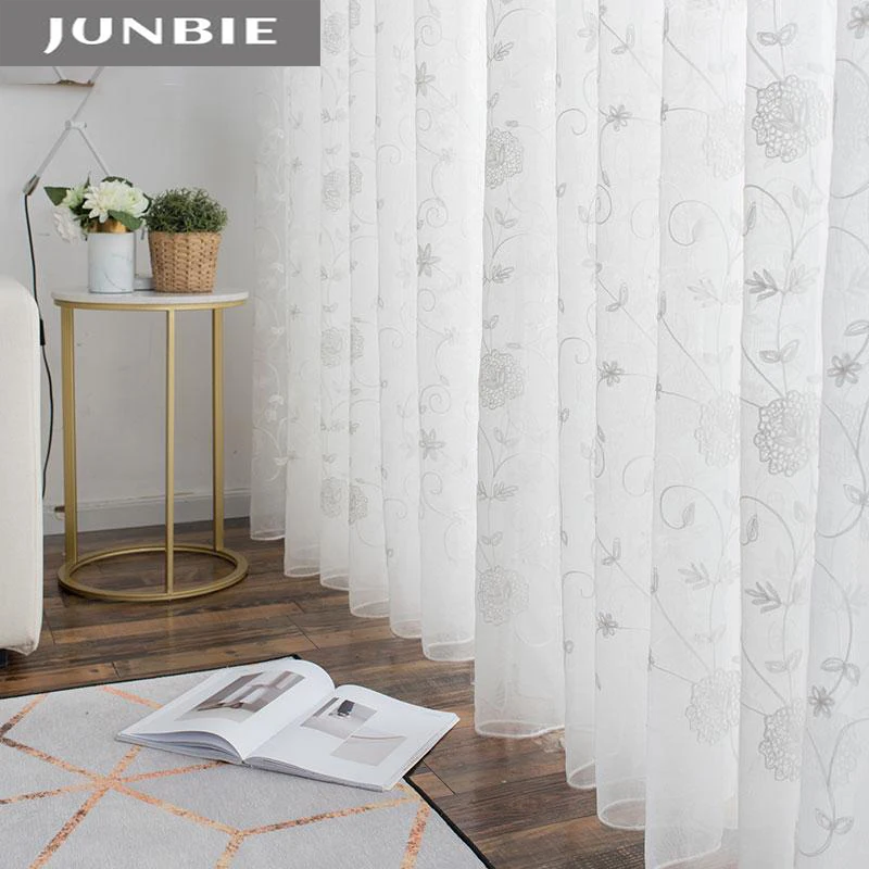 JUNBIE Embroidered Tulle Curtains for Living Room Decoration Bedroom Curtains for the Room Kitchen Finished Window Treatment
JUNBIE Embroidered Tulle Curtains for Living Room Decoration Bedroom Curtains for the Room Kitchen Finished Window Treatment