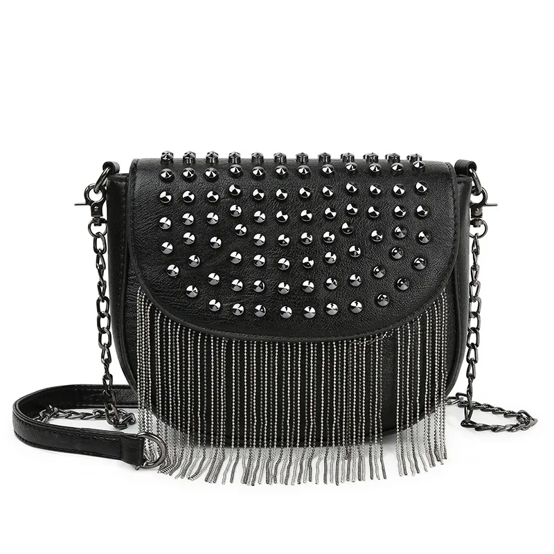 2020 New Women PU Leather Crossbody Bag Full Diamonds Lady HandBag Luxury Tassel Rivet Handbag Chains Shoulder Bag Purse Pouch
2020 New Women PU Leather Crossbody Bag Full Diamonds Lady HandBag Luxury Tassel Rivet Handbag Chains Shoulder Bag Purse Pouch