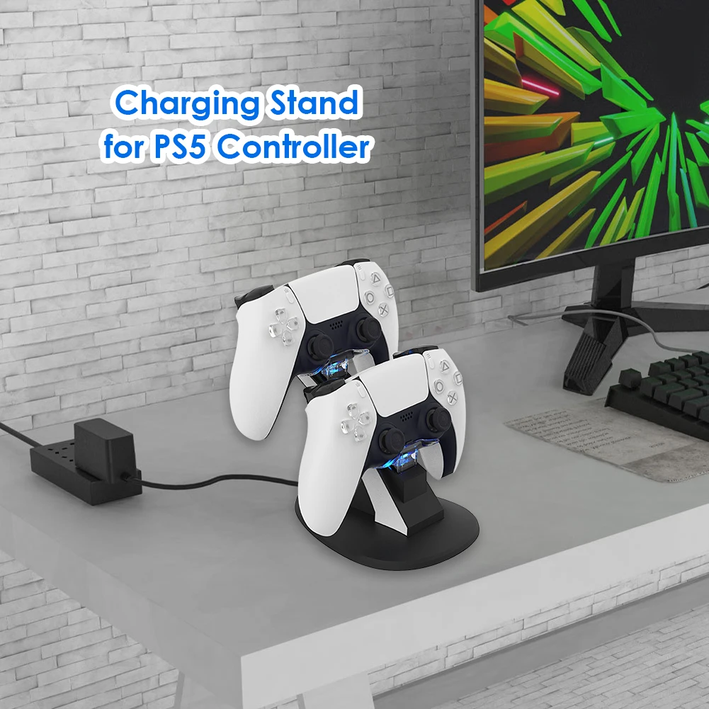 Electronic Machine Accessories Dual Controller Charger Dock for Sony PS5 Desktop Power Cradle Charging Stand
Electronic Machine Accessories Dual Controller Charger Dock for Sony PS5 Desktop Power Cradle Charging Stand