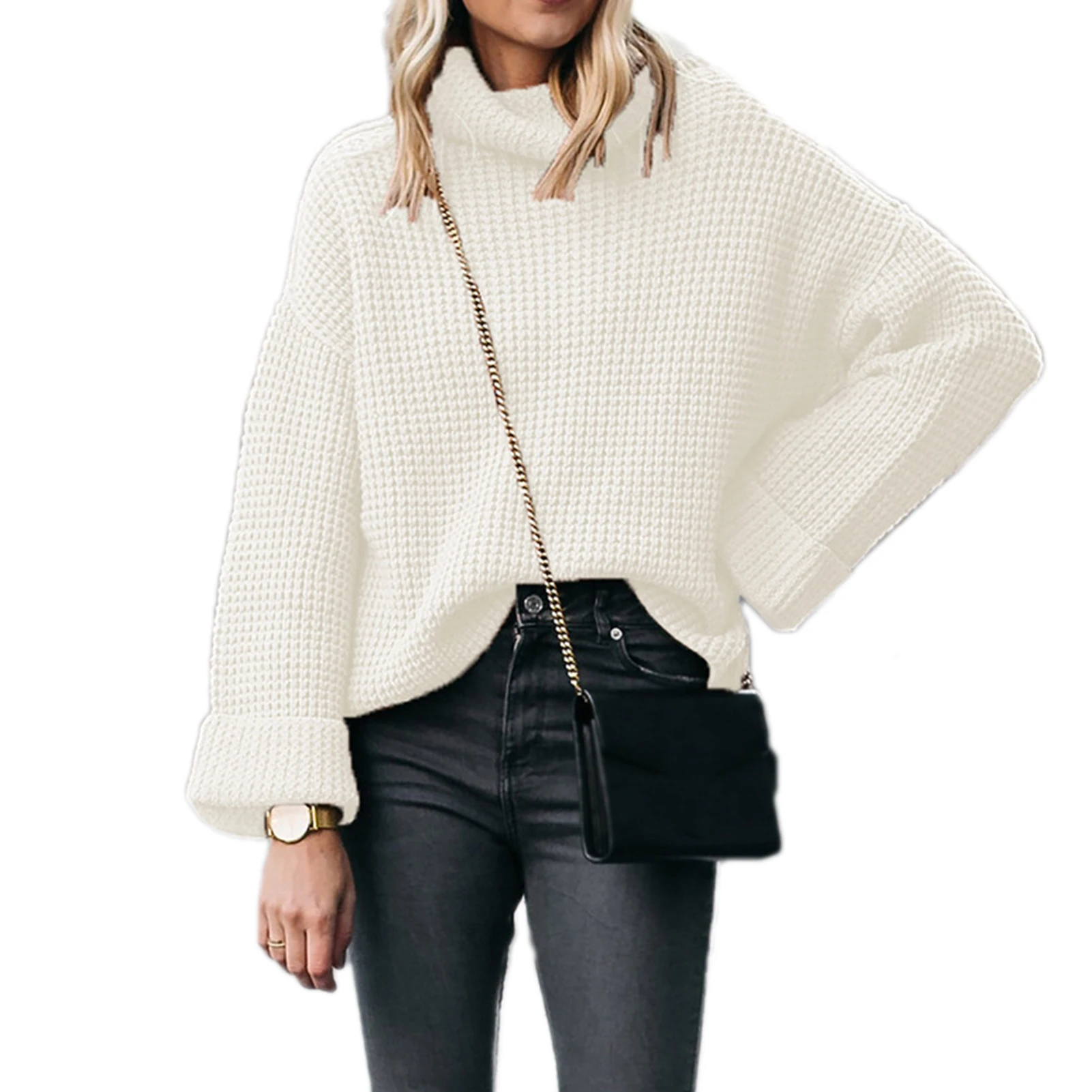 2020 new High quality Women Autumn Winter Solid Color Knit Sweater Long Sleeve Turtle Neck Jumpers 
2020 new High quality Women Autumn Winter Solid Color Knit Sweater Long Sleeve Turtle Neck Jumpers