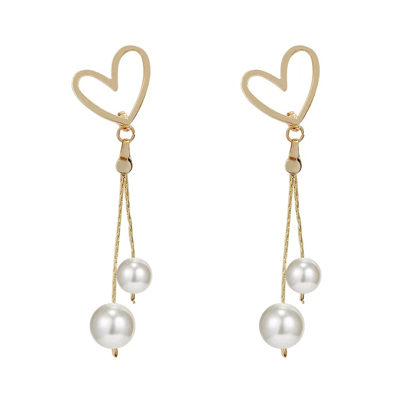 LS girl heart long tassel pearl earring female 925 silver needle personality love ear nail peach heart 100 ears 
LS girl heart long tassel pearl earring female 925 silver needle personality love ear nail peach heart 100 ears