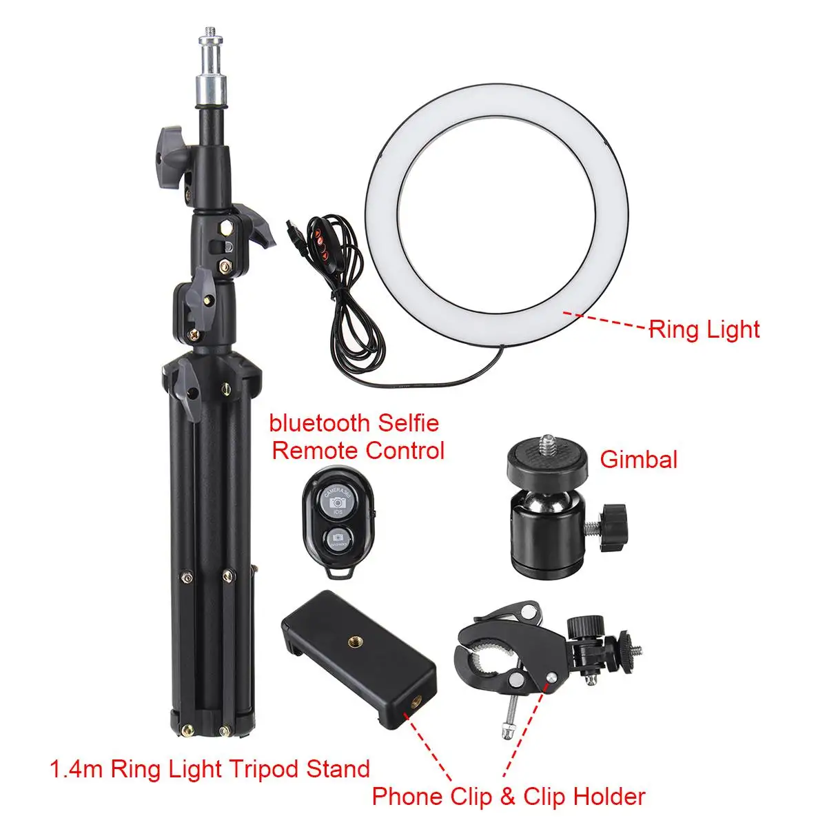 12.6inch/32cm Ring Light 3 Mode Adjustable LED Selfie Ring Light with 140cm Tripod Stand Phone Holder Makeup Mirror
12.6inch/32cm Ring Light 3 Mode Adjustable LED Selfie Ring Light with 140cm Tripod Stand Phone Holder Makeup Mirror