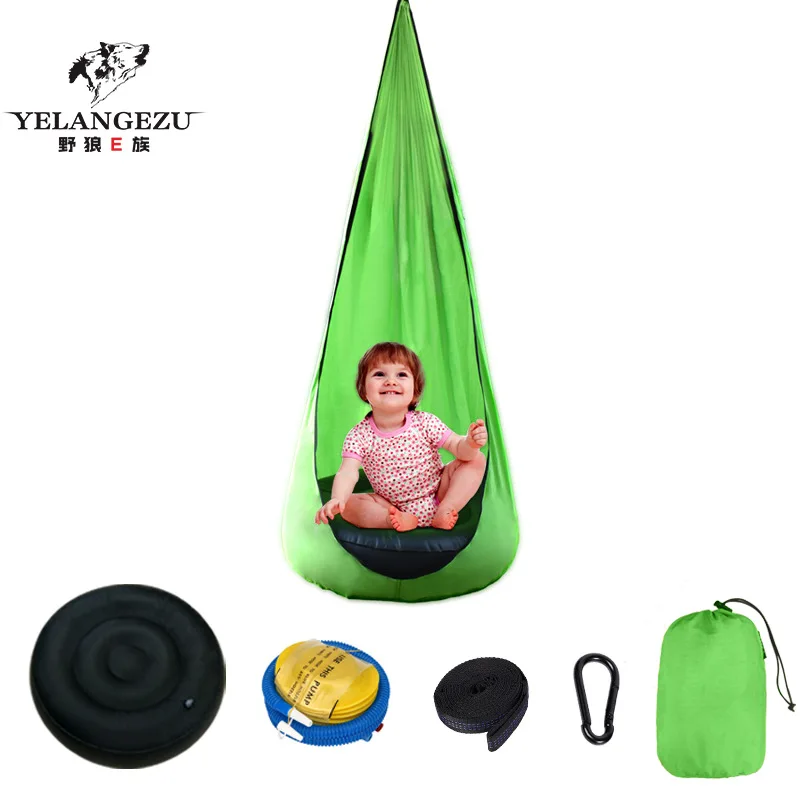 Портативный детский гамак, подвесная кровать, для внутреннего двора, кресло для отдыха, надувная подушка, гамак-качели 
Портативный детский гамак, подвесная кровать, для внутреннего двора, кресло для отдыха, надувная подушка, гамак-качели