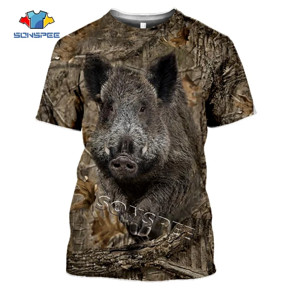 SONSPEE Camo Hunting Animals Wild Boar 3D T-shirt Summer Casual Men T Shirts Fashion Streetwear Women Hiphop Short Sleeve Tops
SONSPEE Camo Hunting Animals Wild Boar 3D T-shirt Summer Casual Men T Shirts Fashion Streetwear Women Hiphop Short Sleeve Tops