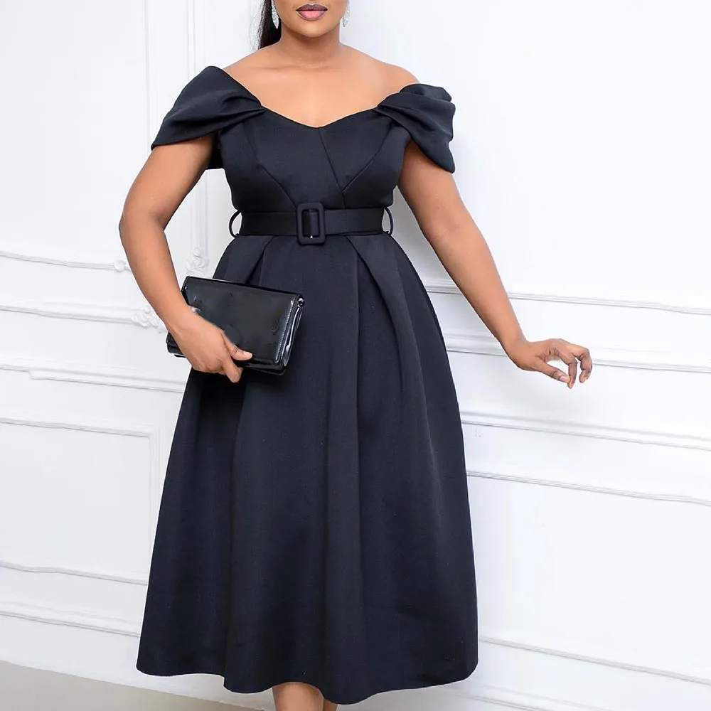 Summer 2021 Europe America Fashion Sexy One Shoulder Solid Color Black High Waist Temperament Women's Dress Summer Casual
Summer 2021 Europe America Fashion Sexy One Shoulder Solid Color Black High Waist Temperament Women's Dress Summer Casual