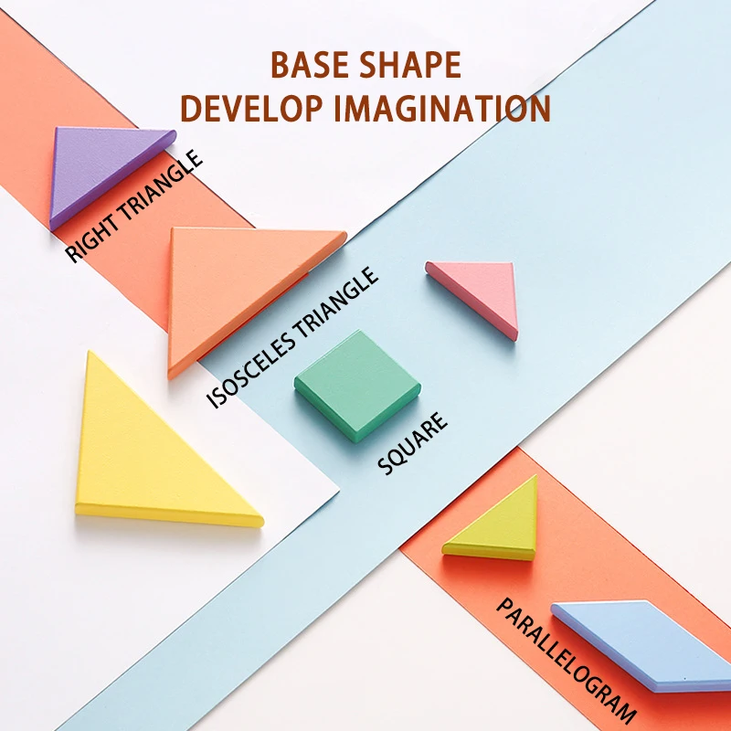 Children's Creative Tangram Puzzle Classic Geometric Shape Baby Preschool Early Education Educational Toys | Игрушки и хобби