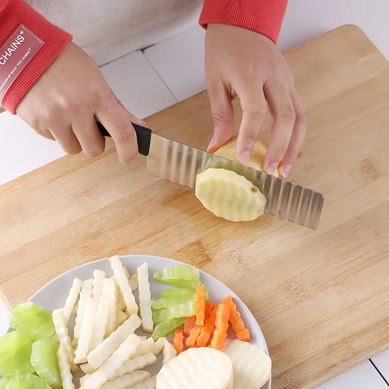 Kitchen Stainless Steel Potato French Fry Cutter Tool Wave Knife Fruits Vegetable Slicer Potato Spiral Cutter
Kitchen Stainless Steel Potato French Fry Cutter Tool Wave Knife Fruits Vegetable Slicer Potato Spiral Cutter