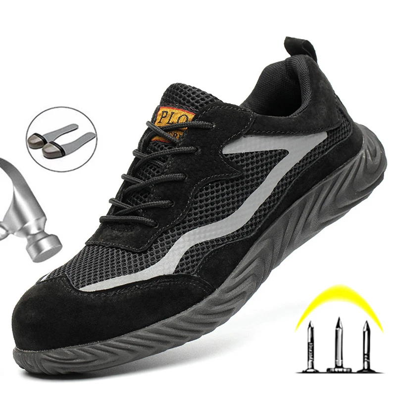 Breathable Safety Shoes Work Boots For Men Steel Toe Shoes Anti-Smashing Construction Work Safety Boots Work Shoes Sneakers Men
Breathable Safety Shoes Work Boots For Men Steel Toe Shoes Anti-Smashing Construction Work Safety Boots Work Shoes Sneakers Men