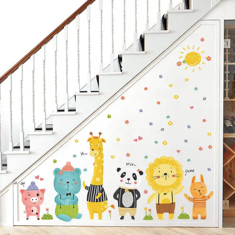 Safari Jungle Cartoon Vinyl Animals Wall Sticker lion Giraffe Bear Panda Wall Decal Mural For Nursery Kids Room School Poster
Safari Jungle Cartoon Vinyl Animals Wall Sticker lion Giraffe Bear Panda Wall Decal Mural For Nursery Kids Room School Poster