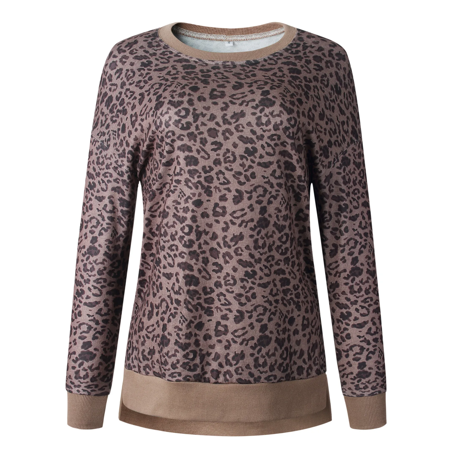 14 colors new 2021 leopard print round neck irregular long-sleeved blouse sweater
14 colors new 2021 leopard print round neck irregular long-sleeved blouse sweater