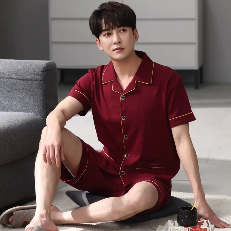Bige Size 3xl 4xl Pajamas Suit Male 2PCS Shirt&Pant Cotton Nightgown Sleep Set Casual Nightwear Sleepwear Men Pyjamas Home Wear
Bige Size 3xl 4xl Pajamas Suit Male 2PCS Shirt&Pant Cotton Nightgown Sleep Set Casual Nightwear Sleepwear Men Pyjamas Home Wear