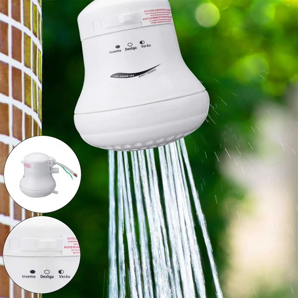 Bathroom Home Safe Instant Hot With Hose Bracket Temperature Control Round High Power Electric Shower Head Tankless Water Saving
Bathroom Home Safe Instant Hot With Hose Bracket Temperature Control Round High Power Electric Shower Head Tankless Water Saving