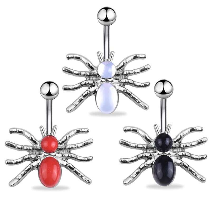 1pc Spider Shape Navel Piercing Belly Ring Surgical Steel Ombligo Stud Belly Button Bar Barbell for Woman Sexy Body Jewelry 14G
1pc Spider Shape Navel Piercing Belly Ring Surgical Steel Ombligo Stud Belly Button Bar Barbell for Woman Sexy Body Jewelry 14G