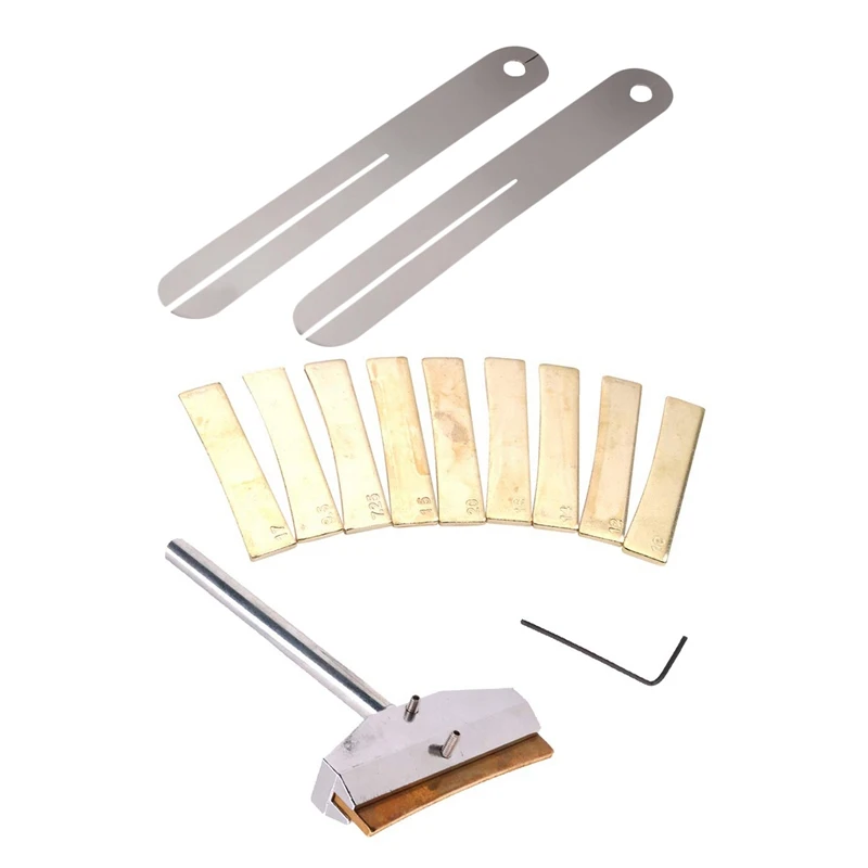 2pcs Fret Puller Fretboard Fingerboard Fret Repair Tool & Alloy Fretboard Press Caul with Press Caul Inserts Golden
2pcs Fret Puller Fretboard Fingerboard Fret Repair Tool & Alloy Fretboard Press Caul with Press Caul Inserts Golden