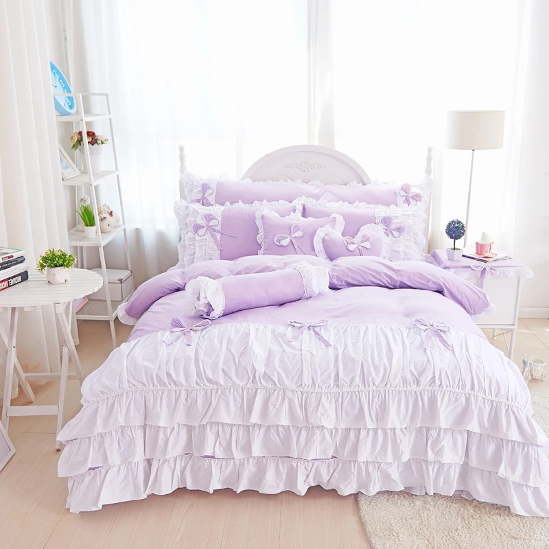 100% COTTON PINK PURPLE KING QUEEN TWIN SINGLE DOUBLE SIZE GIRLS BEDDING SET RUFFLES KOREAN BED SET BEDSHEET SET DUVET COVER 
100% COTTON PINK PURPLE KING QUEEN TWIN SINGLE DOUBLE SIZE GIRLS BEDDING SET RUFFLES KOREAN BED SET BEDSHEET SET DUVET COVER