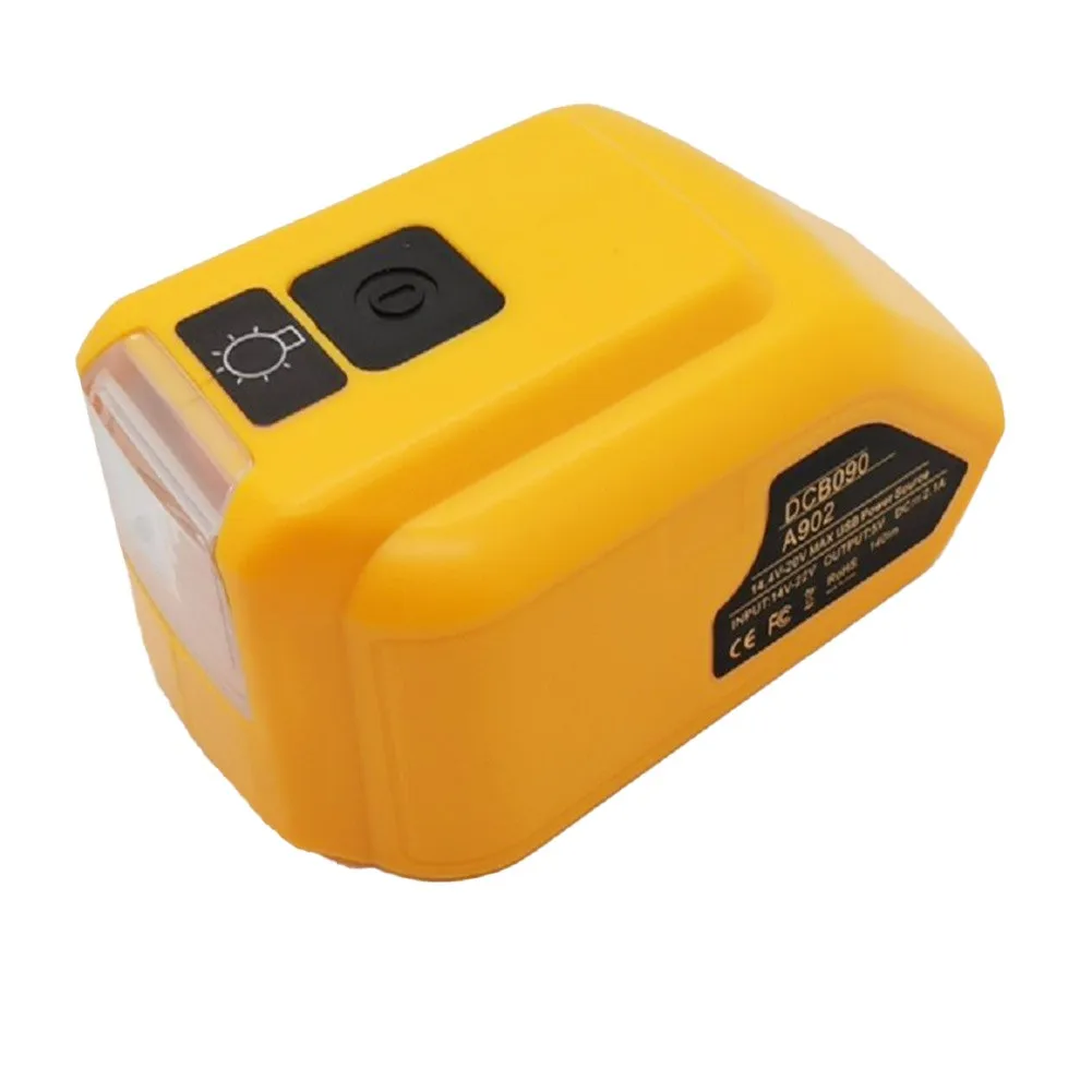 Dual USB Power Source Li-Ion Battery Charger Adapter For DeWALT 14.4V To 20V MAX XR Lithium Battery DCB090 A902 With LED
Dual USB Power Source Li-Ion Battery Charger Adapter For DeWALT 14.4V To 20V MAX XR Lithium Battery DCB090 A902 With LED