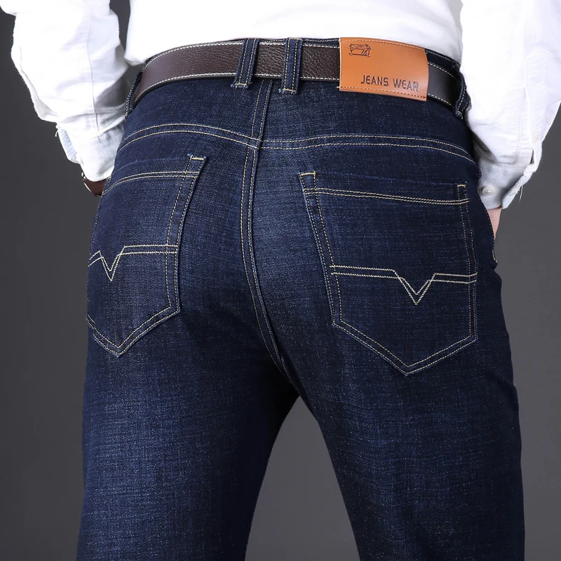 Фото Мужские джинсы мужские джинсовые брюки Spijkerbroeken Heren классические черные синие (купить)