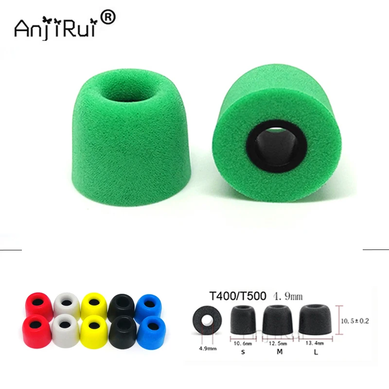 2 pcs/1pairs ANJIRUI T400 6 color 4.9mm (L M S) Caliber Ear Pads/cap Meets memory foam pads for headphones internal tips Sponge
2 pcs/1pairs ANJIRUI T400 6 color 4.9mm (L M S) Caliber Ear Pads/cap Meets memory foam pads for headphones internal tips Sponge