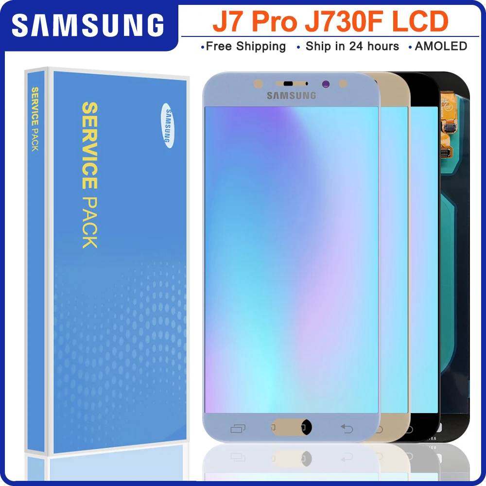 ЖК-дисплей Super AMOLED для Samsung Galaxy J7 Pro 2017 J730 J730F, ЖК-дисплей, дигитайзер, сенсорный экран, полная сборка, запасные части
ЖК-дисплей Super AMOLED для Samsung Galaxy J7 Pro 2017 J730 J730F, ЖК-дисплей, дигитайзер, сенсорный экран, полная сборка, запасные части