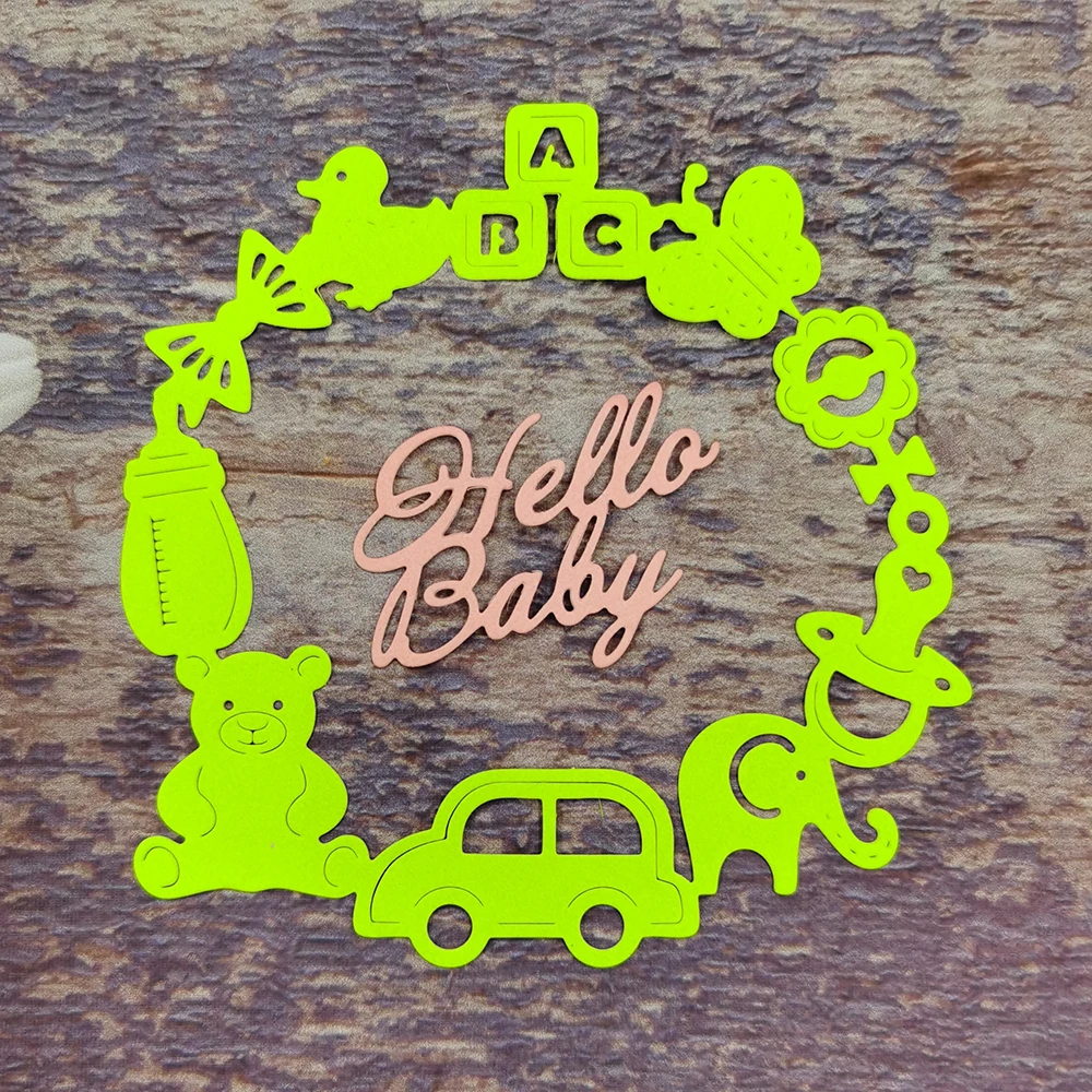 Металлические штампы Hello Baby для скрапбукинга форма изготовления карт штамп