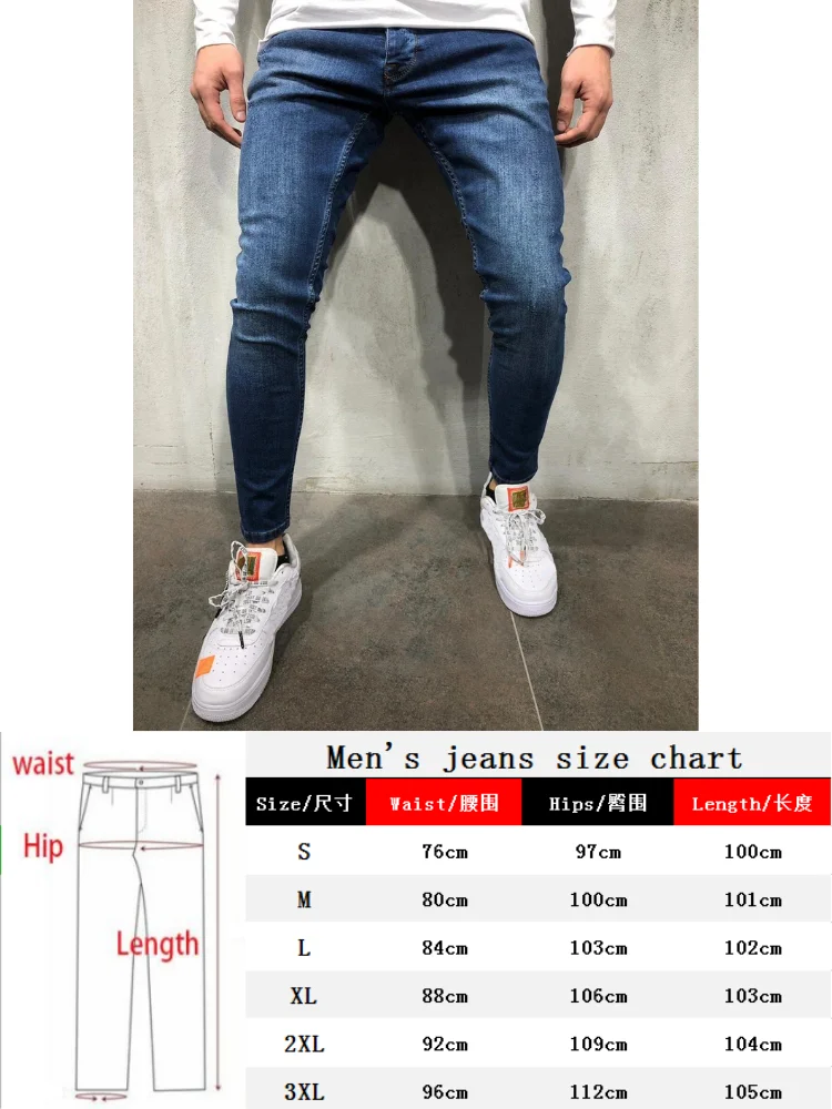 Jeans Men Pure Color Slim Denim Pants Vintage Wash Black Hip Hop Pencil Pants Work Trousers Skinny Stretch Jeans Size S-3XL
Jeans Men Pure Color Slim Denim Pants Vintage Wash Black Hip Hop Pencil Pants Work Trousers Skinny Stretch Jeans Size S-3XL