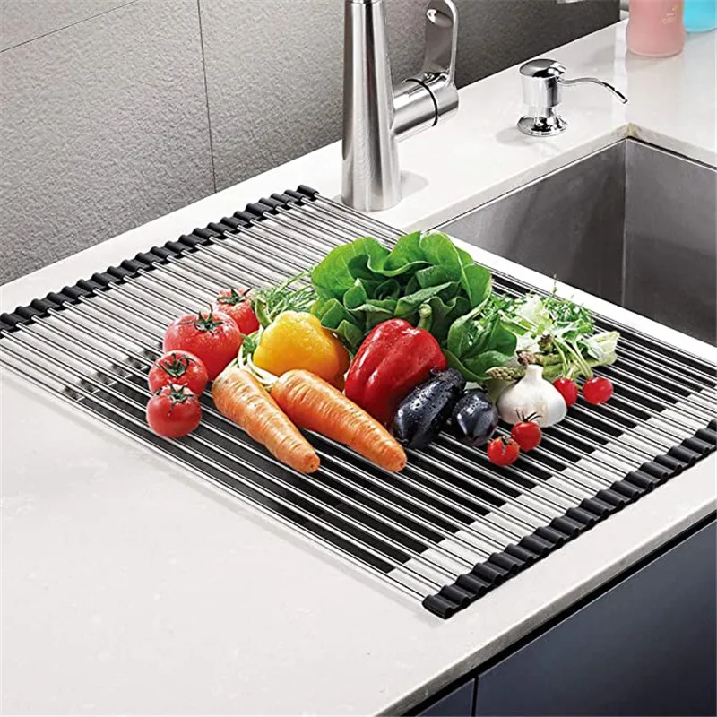 Foldable Kitchen Dish Drying Rack Over Sink Stainless Steel Organizer Rack Drain Tray Home Kitchen Accessories Storage Shelf
Foldable Kitchen Dish Drying Rack Over Sink Stainless Steel Organizer Rack Drain Tray Home Kitchen Accessories Storage Shelf