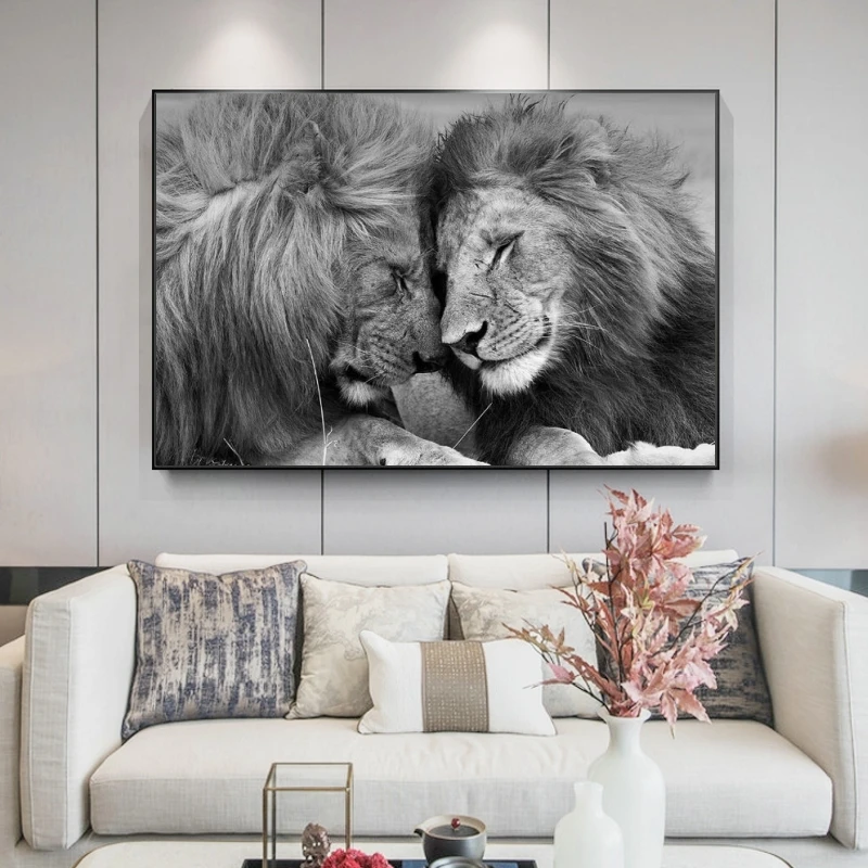Black African Lions Canvas Paintings on The Wall Nordic Style Lion Head To Head Posters and Prints Wall Art Pictures Home Decor
Black African Lions Canvas Paintings on The Wall Nordic Style Lion Head To Head Posters and Prints Wall Art Pictures Home Decor
