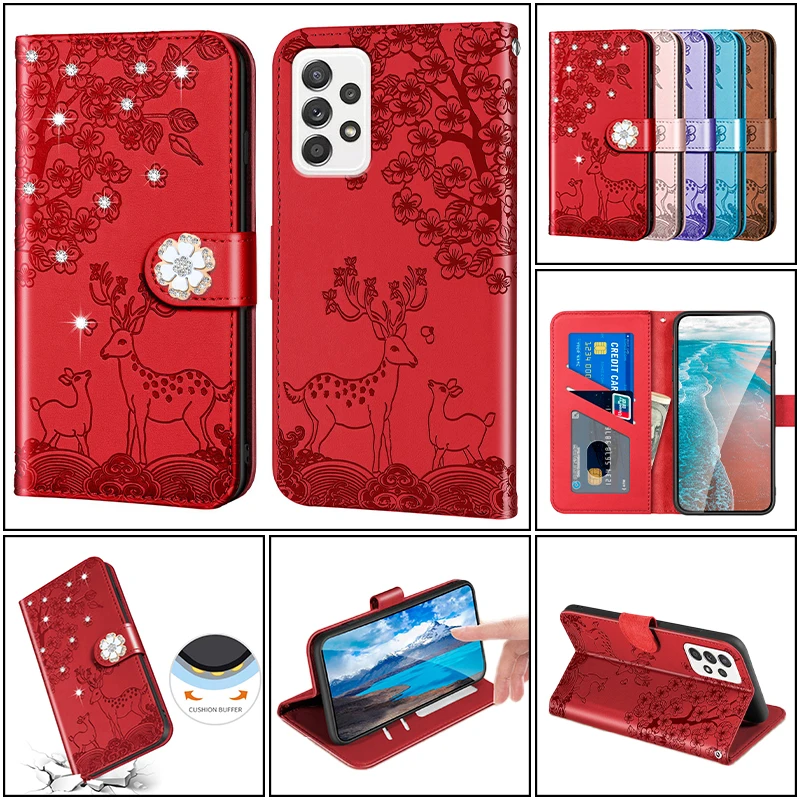 Rhinestone Lanyard Sika Deer Leather Case For Samsung A02 A02S A03S A10 A10S A12 A13 A20S A21S A22 A30S A31 A32 Wallet Cover
Rhinestone Lanyard Sika Deer Leather Case For Samsung A02 A02S A03S A10 A10S A12 A13 A20S A21S A22 A30S A31 A32 Wallet Cover