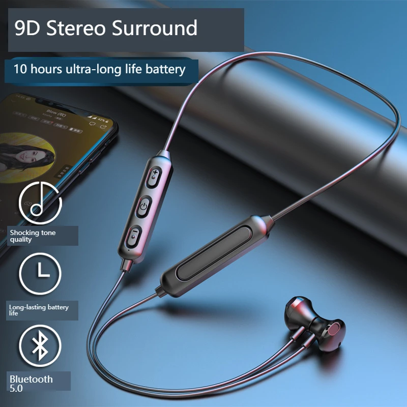 Bluetooth Headset Neck Hanging 5.0 Wireless Sports Running Stereo Wirless Earbuds
Bluetooth Headset Neck Hanging 5.0 Wireless Sports Running Stereo Wirless Earbuds