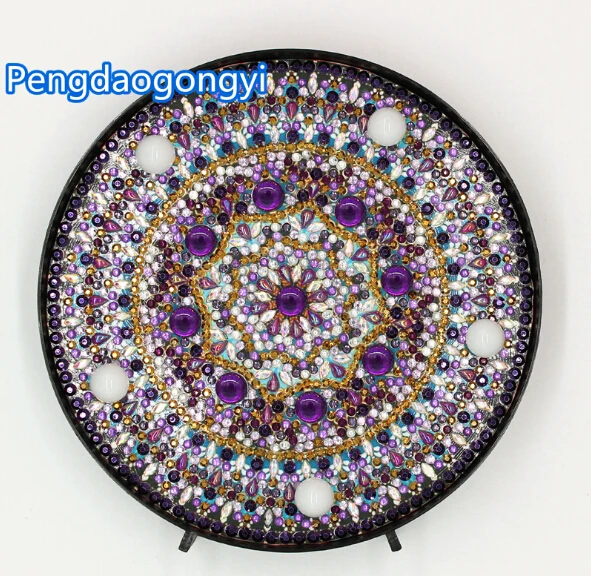 81 Новый Фиолетовый Мандала в форме алмазной живописи светодиодный ночник