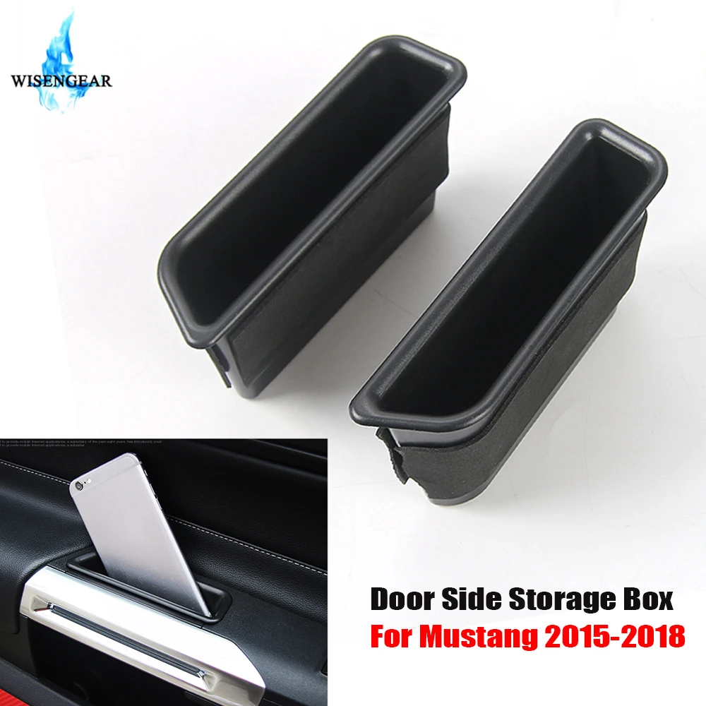 Для Ford Mustang ящик для хранения Контейнер черная дверная Боковая ручка Органайзер