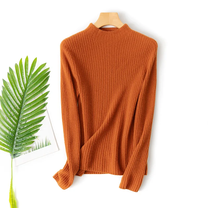 + 95.8% Alashan 4.2% Cashmere Wool Sweater Seamless One-Piece Mock Neck Base Knitted Pullover Long-Sleeved Tops Women
+ 95.8% Alashan 4.2% Cashmere Wool Sweater Seamless One-Piece Mock Neck Base Knitted Pullover Long-Sleeved Tops Women