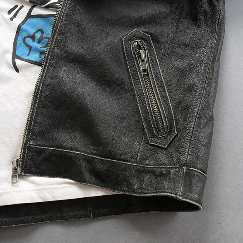 2021 Cowhide Jacket Top Layer Cowhide Men's Genuine Leather Jacket Casual Spring Autumn Leather Coat
2021 Cowhide Jacket Top Layer Cowhide Men's Genuine Leather Jacket Casual Spring Autumn Leather Coat