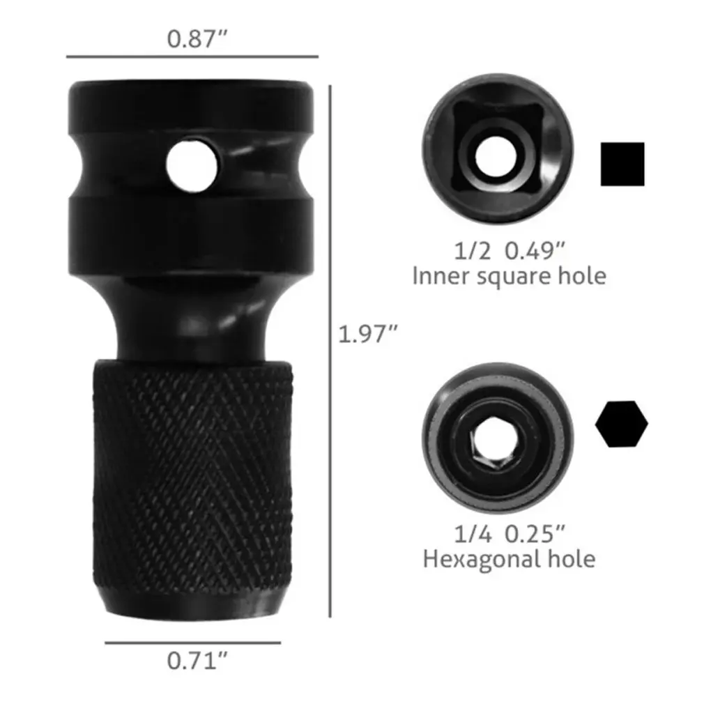 Electric Wrench Telescopic Adapter 1/2 To 1/4 With Quick Release And Security Lock Design Quick-release Mechanism 
Electric Wrench Telescopic Adapter 1/2 To 1/4 With Quick Release And Security Lock Design Quick-release Mechanism