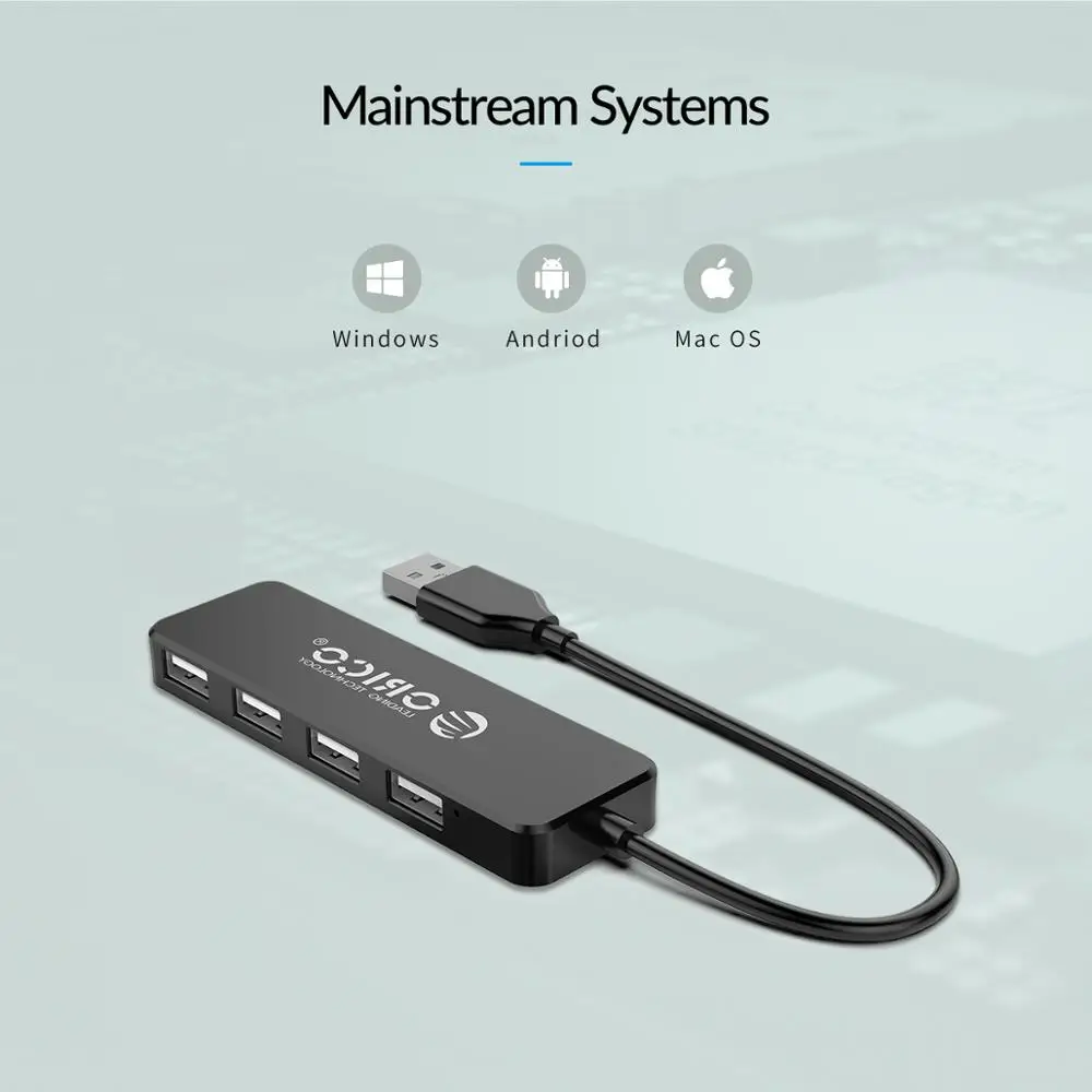 Мини-разветвитель ORICO высокоскоростной Разветвитель USB 2 0 с 4 портами OTG адаптер
