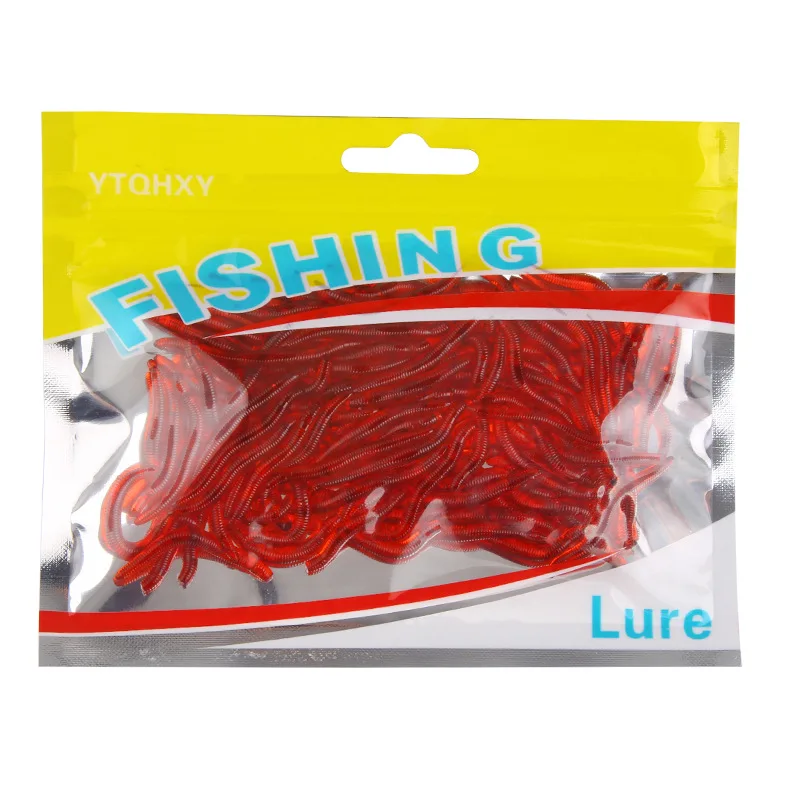 100pcs/lot Fishing Lures Lifelike Red Worm Soft Lure 35mm Earthworm Fishing Silicone Artificial Bait Fishy Smell Shrimp Tackle
100pcs/lot Fishing Lures Lifelike Red Worm Soft Lure 35mm Earthworm Fishing Silicone Artificial Bait Fishy Smell Shrimp Tackle