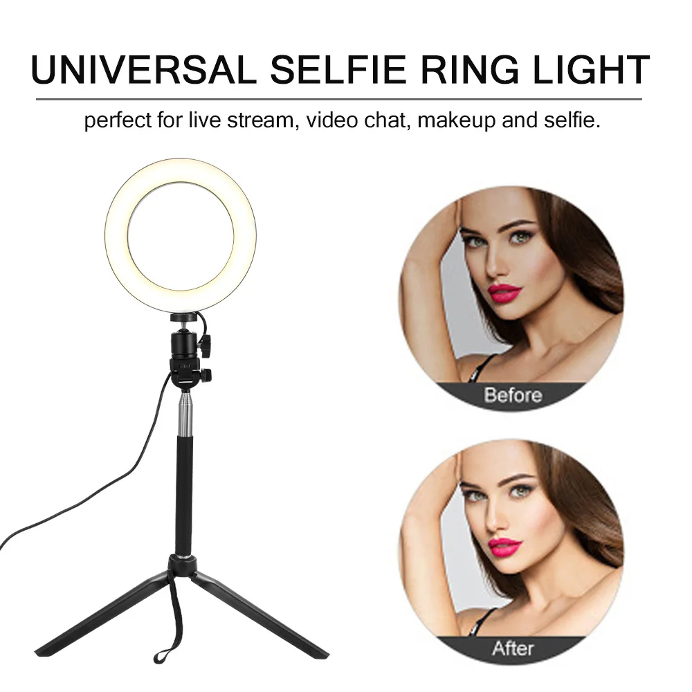 Dimmable LED Selfie Ring Fill Light Phone Camera Led Ring Lamp with Tripod for Makeup Video Live Aro De Luz Para Hacer Tik Tok
Dimmable LED Selfie Ring Fill Light Phone Camera Led Ring Lamp with Tripod for Makeup Video Live Aro De Luz Para Hacer Tik Tok